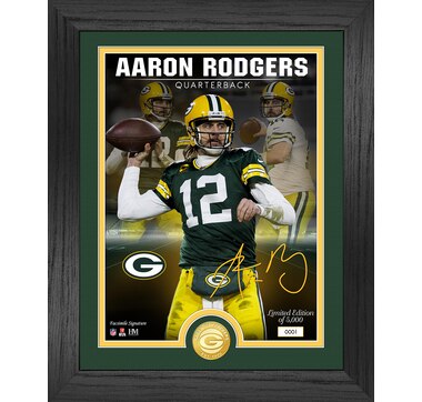 Highland Mint NFL Green Bay Packers Aaron Rodgers Silver Coin Card