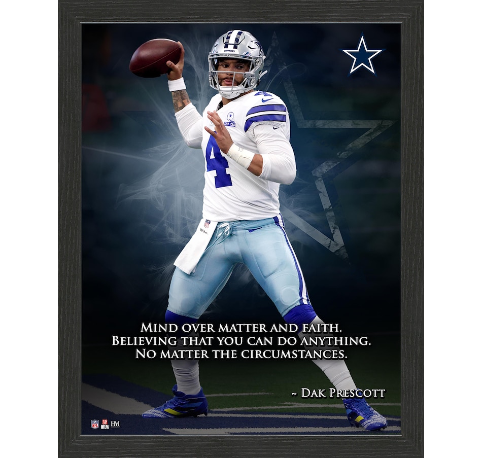 Image 719896.jpg, Product 719-896 / Price $104.99, Dak Prescott Dallas Cowboys Inspiration Frame from Highland Mint on TSC.ca's Sports department