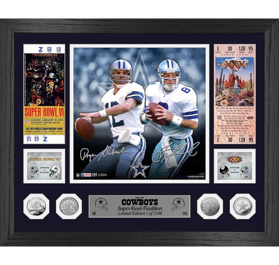 Sports - Sports Memorabilia - Prints & Frames - Dallas Cowboys Super Bowl  Traditions Silver Coin Photo Mint - Online Shopping for Canadians