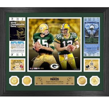 Packers Favre SB XXXI Champ Bronze Coin Photomint