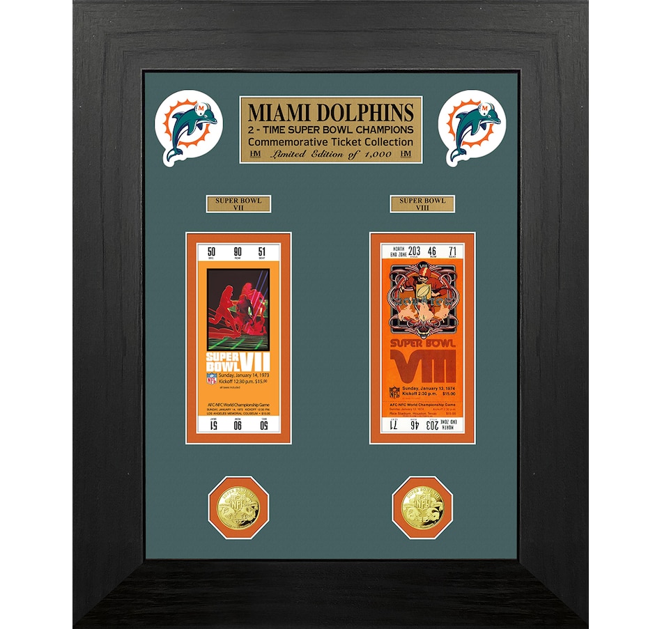 : Framed and Matted Evolution History Miami Dolphins