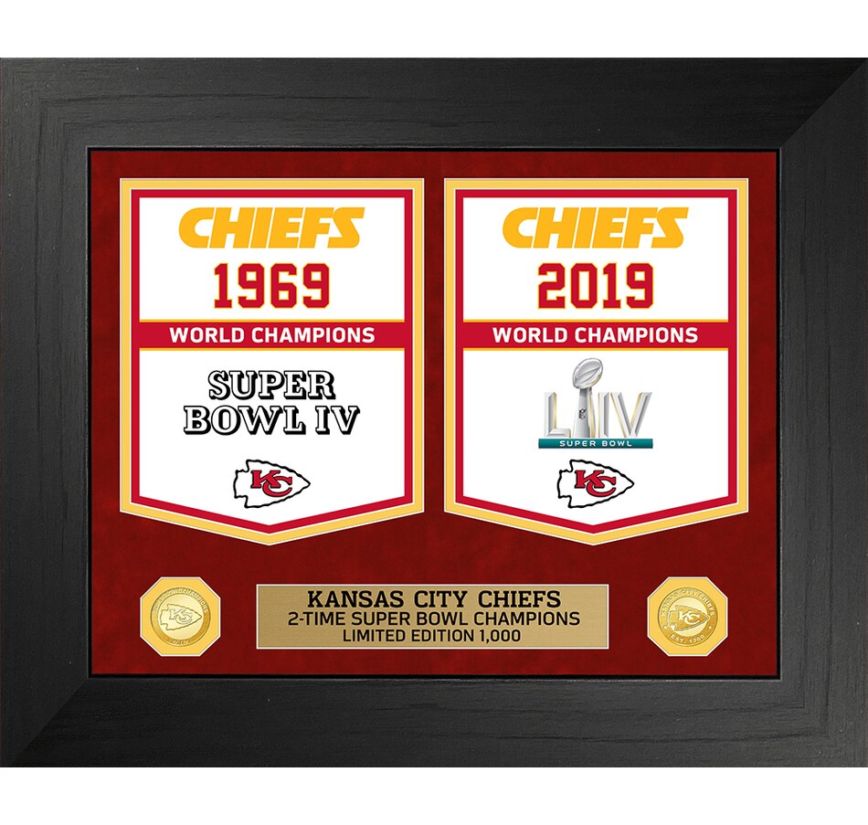 Image 719978.jpg, Product 719-978 / Price $241.99, Kansas City Chiefs Bronze Coin Deluxe Banner Collection from Highland Mint on TSC.ca's Sports department