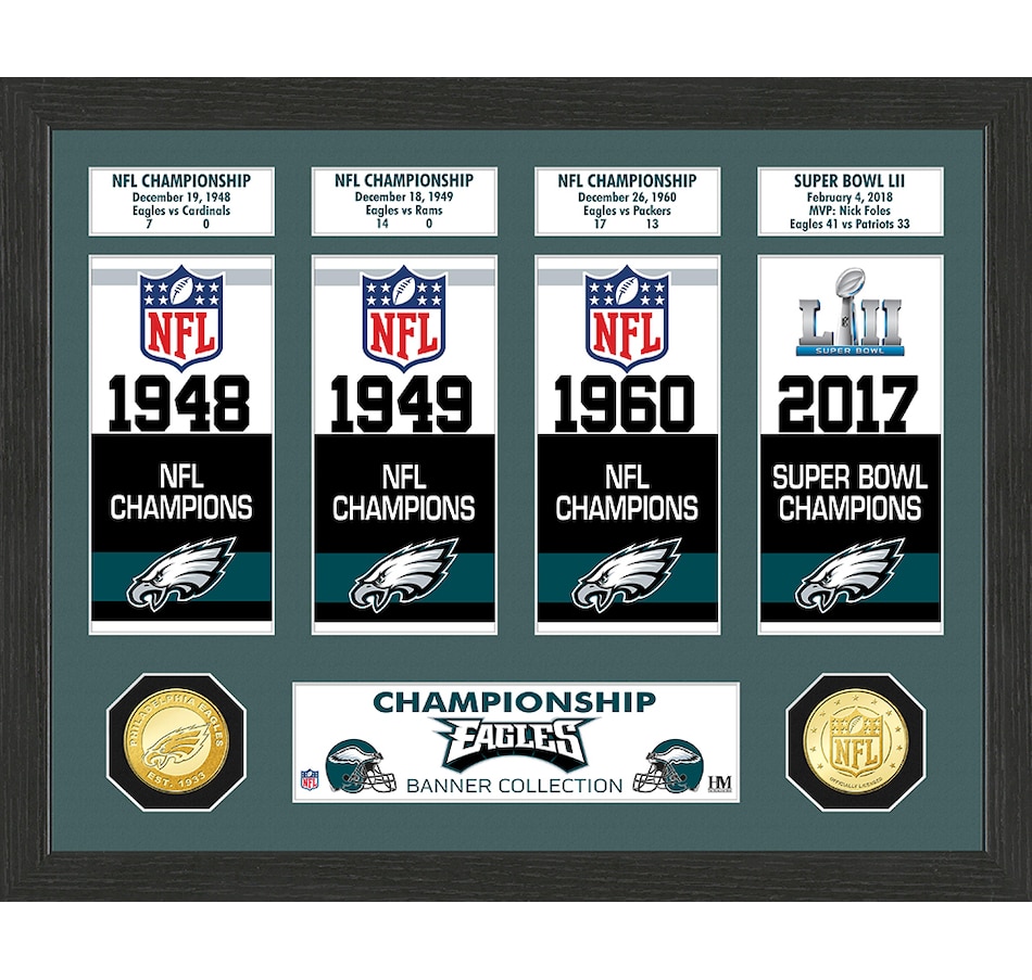 Image 719982.jpg, Product 719-982 / Price $104.99, Philadelphia Eagles Super Bowl Banner Collection Bronze Coin Photo Mint from Highland Mint on TSC.ca's Sports department