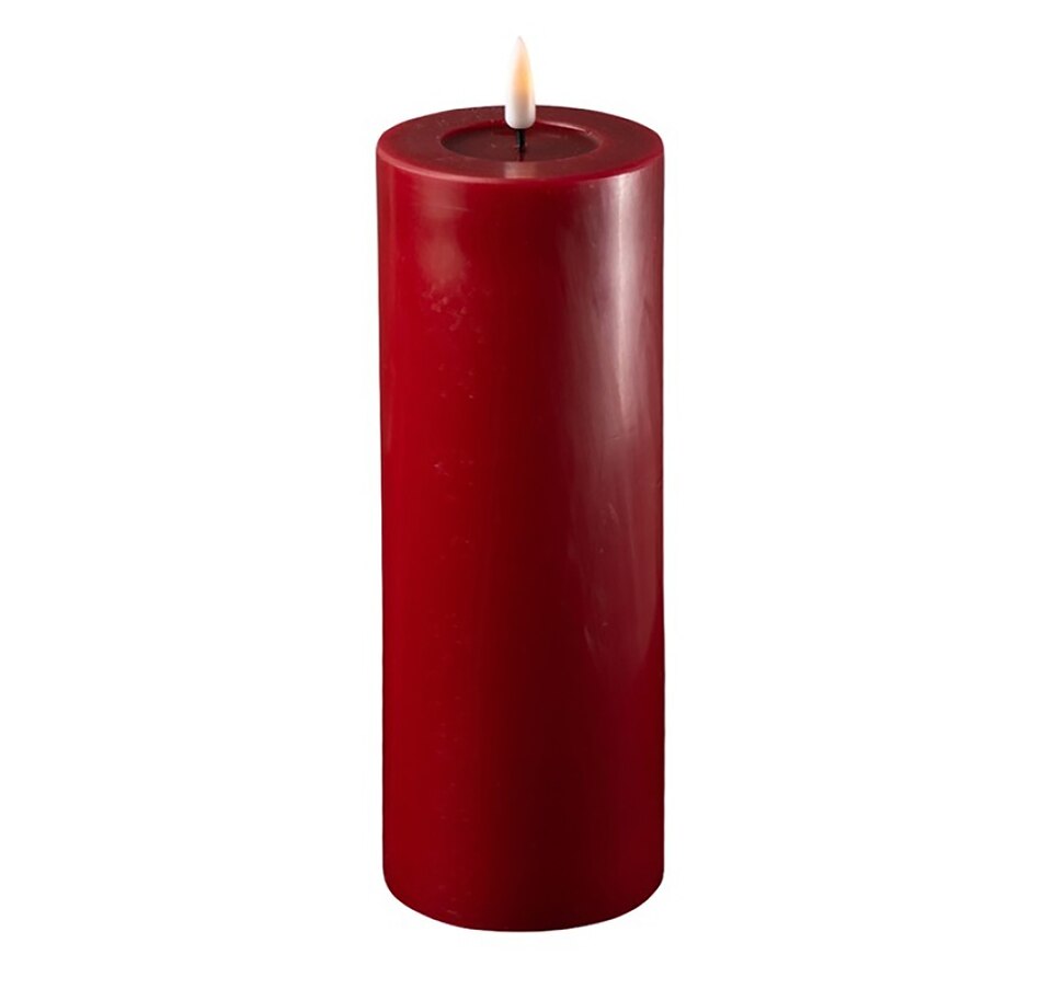 Deluxe HomeArt | Candele A Led | Candela Con Cera | Colore Bordeaux | 7,5 X H 20 Cm