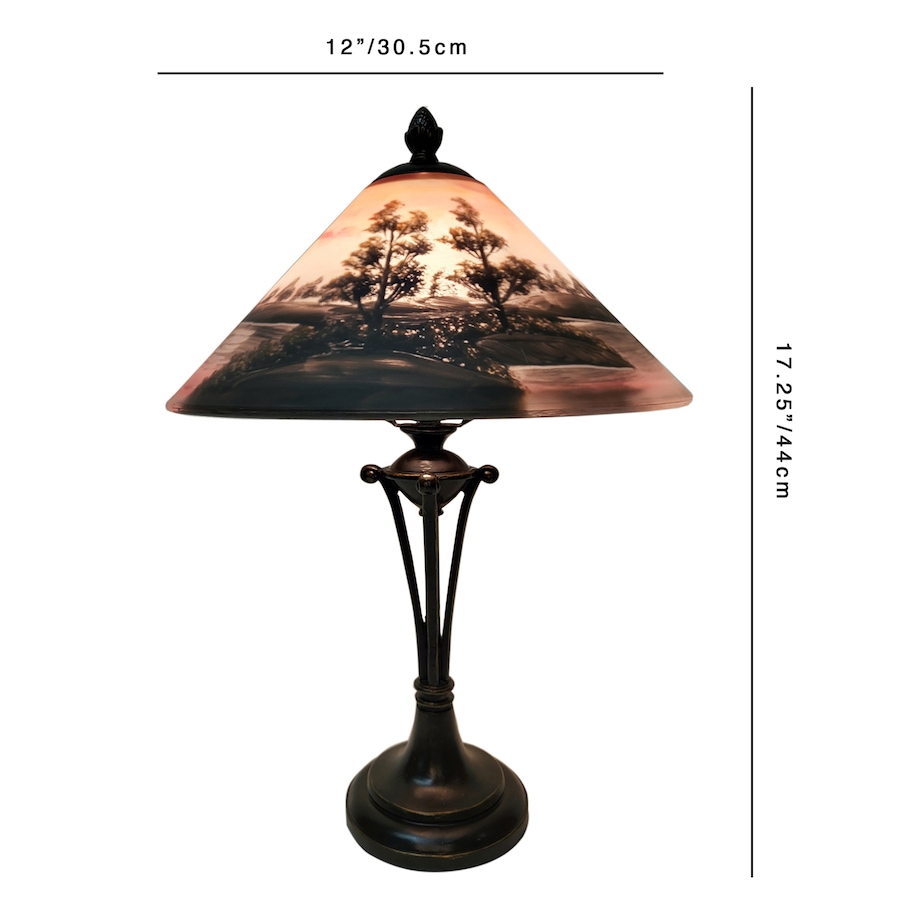 Image 721133_ALTMORE2.jpg, Product 721-133 / Price $229.99, Fine Art Lighting Hand-Painted Handel-Style Glass Table Lamp (12"D x 17.25"H) from Fine Art Lighting on TSC.ca's Home & Garden department
