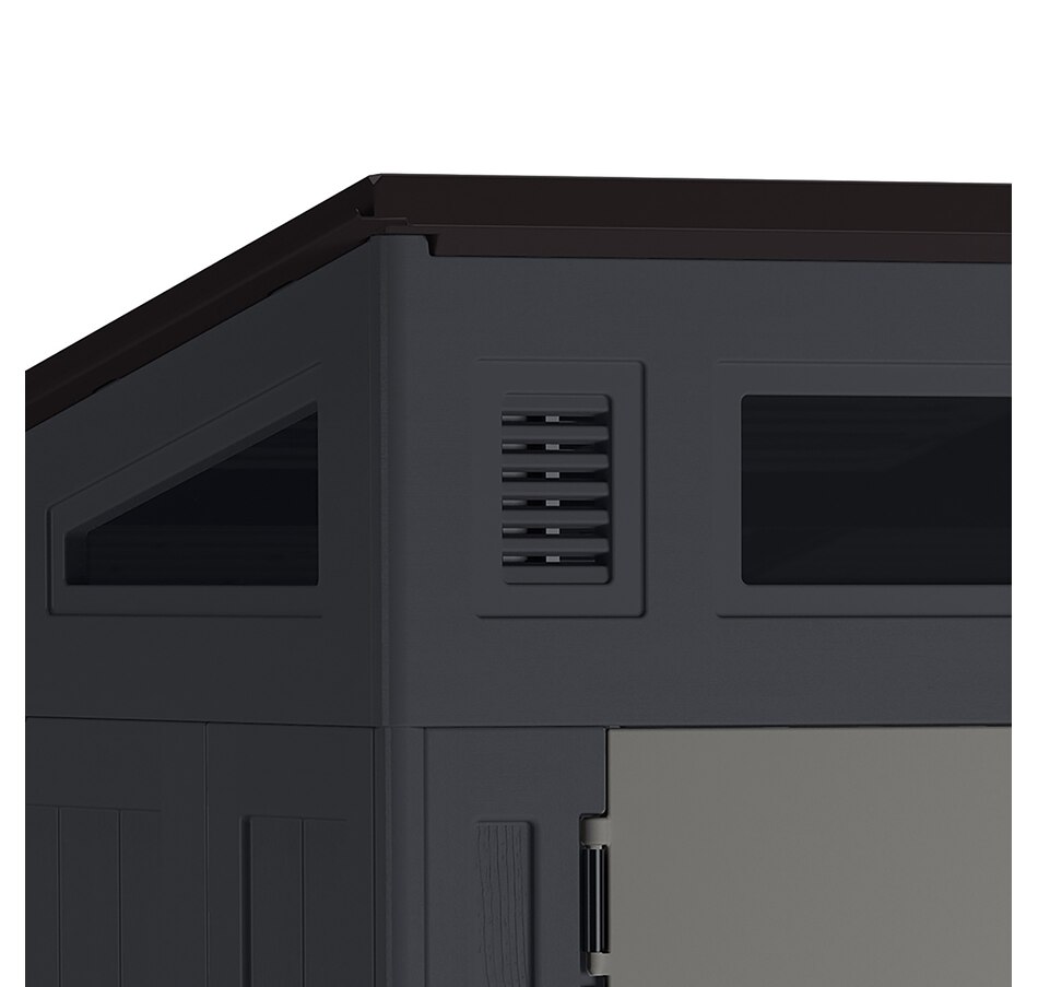 Image 721142_ALTMORE5.jpg, Product 721-142 / Price $1,399.99, Suncast Modernist 6' x 5' Storage Shed (cyberspace/dove grey) from Suncast on TSC.ca's Home & Garden department
