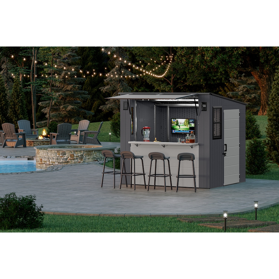 Image 721153_ALTMORE3.jpg, Product 721-153 / Price $3,299.99, Suncast 8' x 7' Cabana Entertainment Shed (cool grey/dove grey) from Suncast on TSC.ca's Home & Garden department