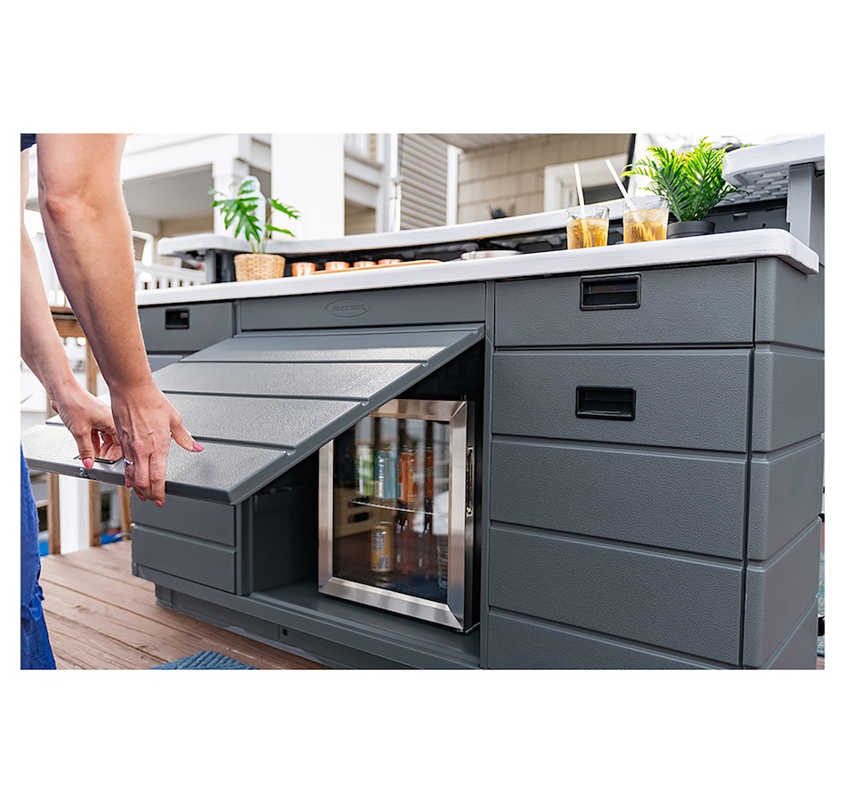 Image 721154_ALTMORE3.jpg, Product 721-154 / Price $1,799.99, Suncast Backyard Oasis Entertaining Bar (cool grey) from Suncast on TSC.ca's Home & Garden department