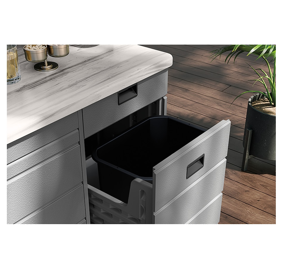 Image 721154_ALTMORE5.jpg, Product 721-154 / Price $1,799.99, Suncast Backyard Oasis Entertaining Bar (cool grey) from Suncast on TSC.ca's Home & Garden department