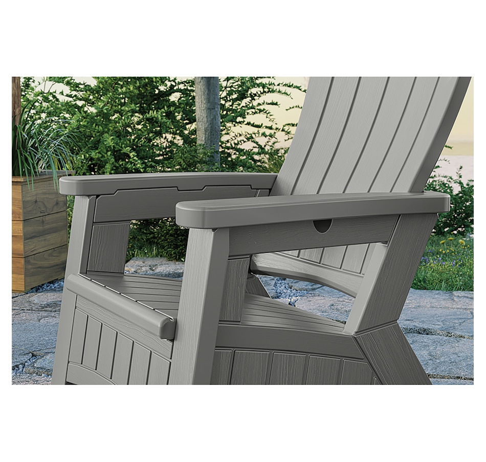 Image 721161_ALTMORE1.jpg, Product 721-161 / Price $229.99, Suncast Adirondack Chair with Storage (dove grey) from Suncast on TSC.ca's Home & Garden department