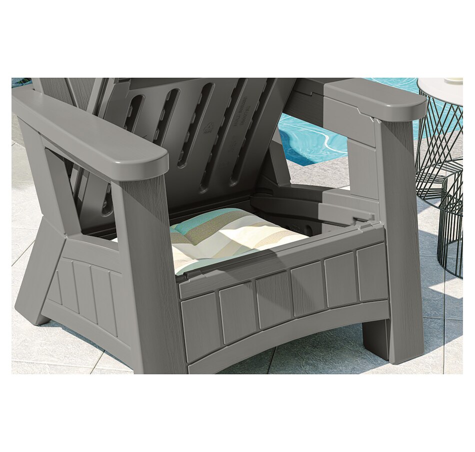 Image 721161_ALTMORE3.jpg, Product 721-161 / Price $229.99, Suncast Adirondack Chair with Storage (dove grey) from Suncast on TSC.ca's Home & Garden department