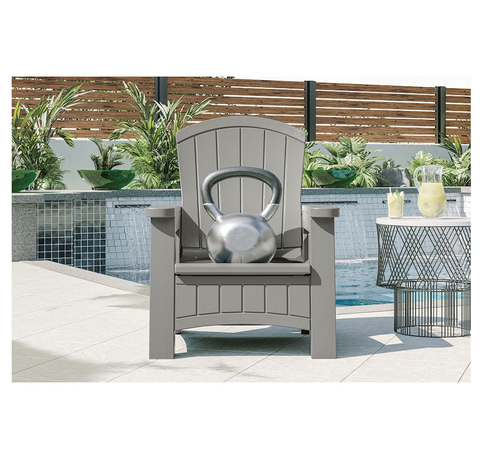 Image 721161_ALTMORE4.jpg, Product 721-161 / Price $229.99, Suncast Adirondack Chair with Storage (dove grey) from Suncast on TSC.ca's Home & Garden department