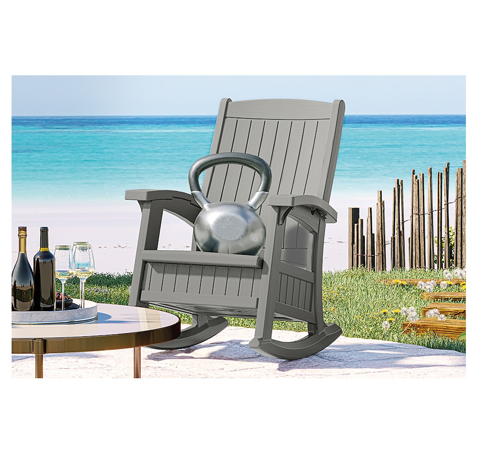Image 721165_ALTMORE3.jpg, Product 721-165 / Price $289.99, Suncast Rocking Chair with Storage (dove grey) from Suncast on TSC.ca's Home & Garden department