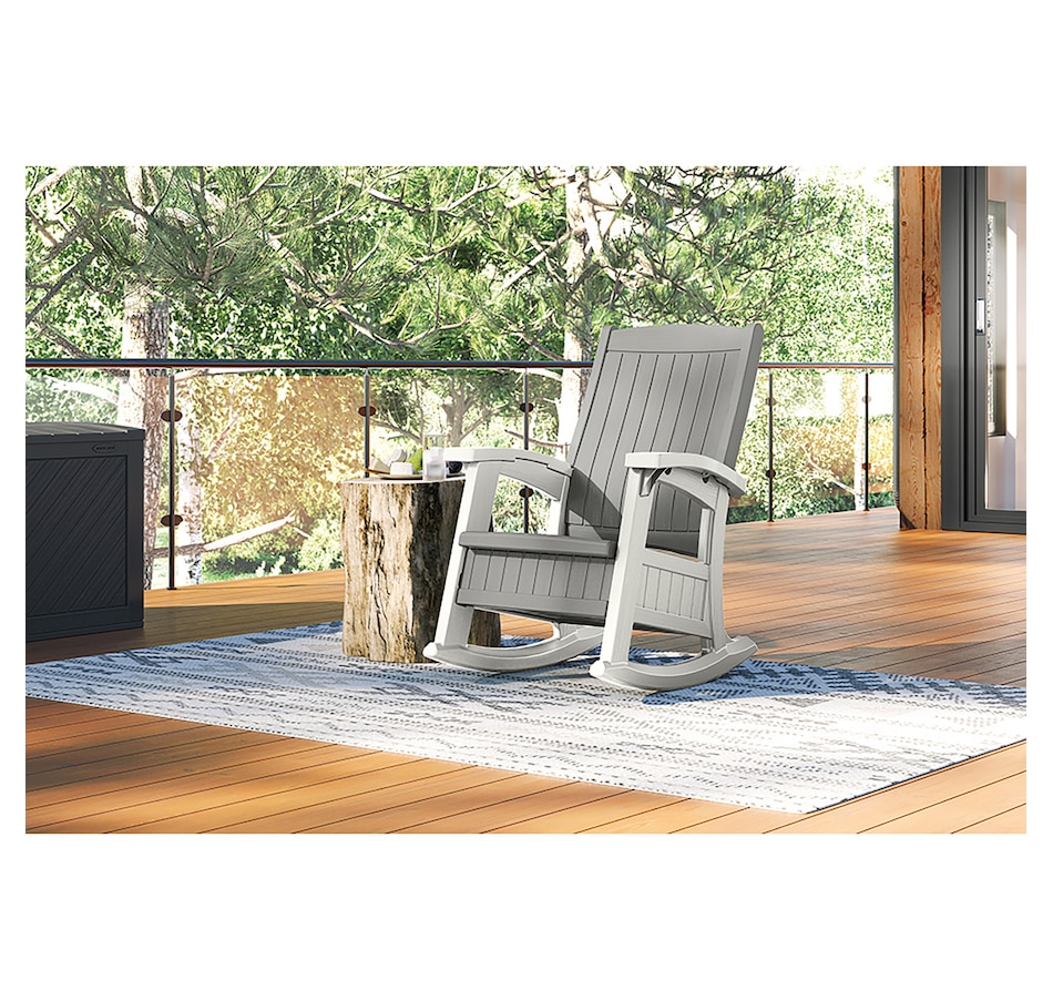 Image 721167_ALTMORE2.jpg, Product 721-167 / Price $289.99, Suncast Rocking Chair with Storage (dove grey) from Suncast on TSC.ca's Home & Garden department
