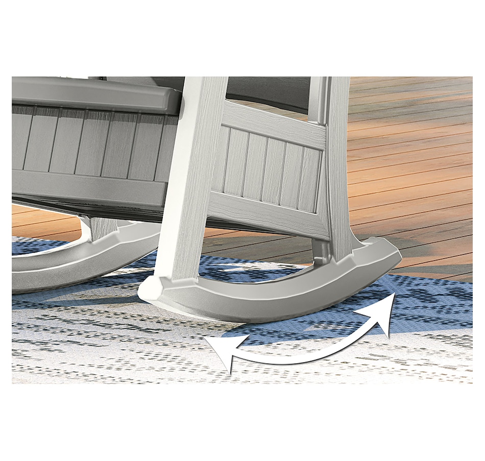 Image 721167_ALTMORE4.jpg, Product 721-167 / Price $289.99, Suncast Rocking Chair with Storage (dove grey) from Suncast on TSC.ca's Home & Garden department