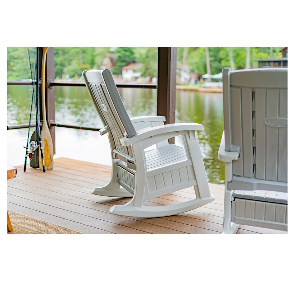 Image 721167_ALTMORE5.jpg, Product 721-167 / Price $289.99, Suncast Rocking Chair with Storage (dove grey) from Suncast on TSC.ca's Home & Garden department