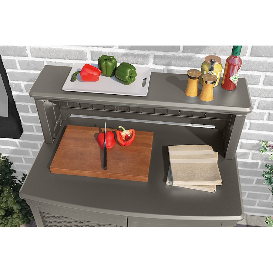 Image 721169_ALTMORE5.jpg, Product 721-169 / Price $364.99, Suncast Patio Storage And Prep Station (stoney) from Suncast on TSC.ca's Home & Garden department