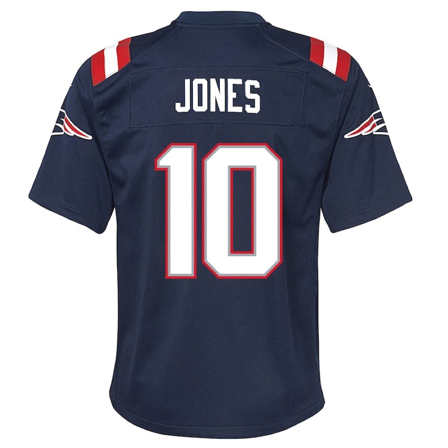 Image 721193_ALTMORE1.jpg, Product 721-193 / Price $129.99, Youth Mac Jones New England Patriots Nike Team Jersey from Fanatics on TSC.ca's Sports department