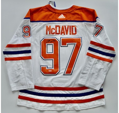 Connor McDavid Edmonton Oilers Autographed adidas White Reverse
