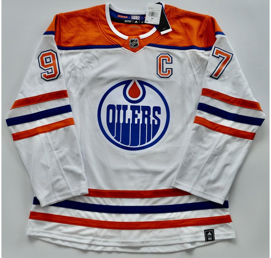 Connor McDavid Autographed Authentic White Adidas Edmonton Oilers Reverse  Retro Jersey