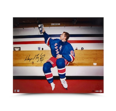 Wayne Gretzky New York Rangers Upper Deck Autographed Blue CCM Replica  Jersey - Upper Deck