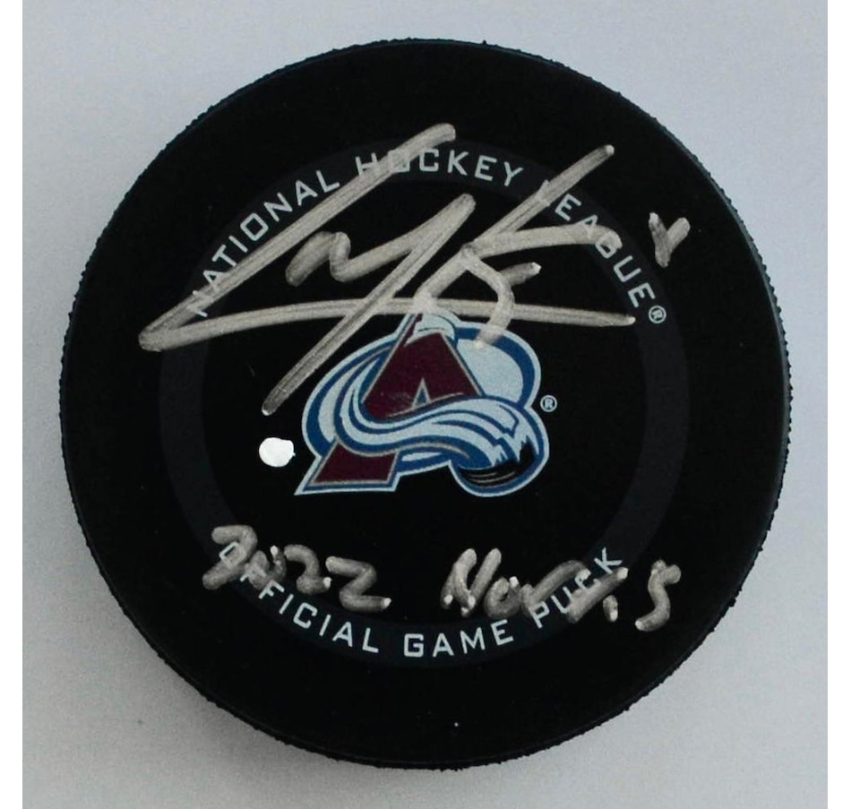 Image 721218.jpg, Product 721-218 / Price $194.99, Fanatics Authentic Autographed and Inscribed Cale Makar Colorado Avalanche Norris Puck from Fanatics on TSC.ca's Sports department