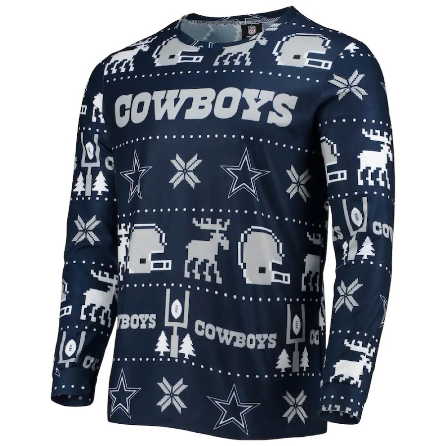 Image 721228_ALTMORE1.jpg, Product 721-228 / Price $99.99, Men's Dallas Cowboys NFL Wordmark Ugly Pajama Set from Fanatics on TSC.ca's Sports department