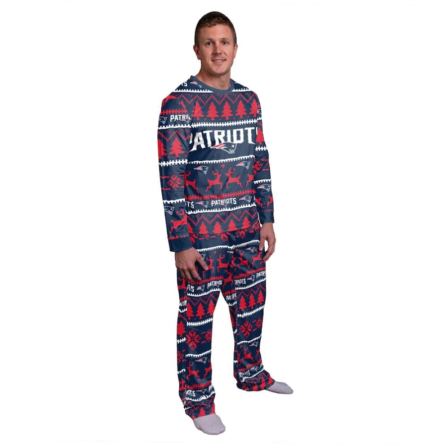 Image 721233.jpg, Product 721-233 / Price $99.99, Men's New England Patriots NFL Wordmark Ugly Pyjama Set from Fanatics on TSC.ca's Sports department