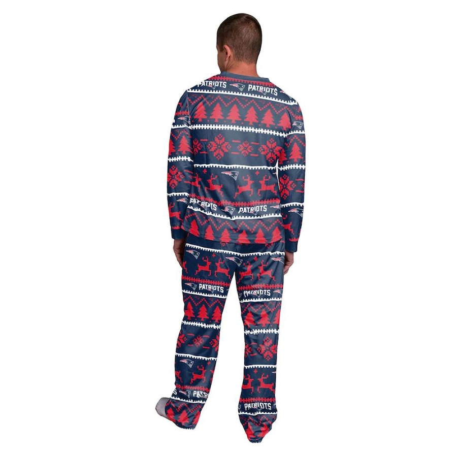 Image 721233_ALTMORE1.jpg, Product 721-233 / Price $99.99, Men's New England Patriots NFL Wordmark Ugly Pyjama Set from Fanatics on TSC.ca's Sports department