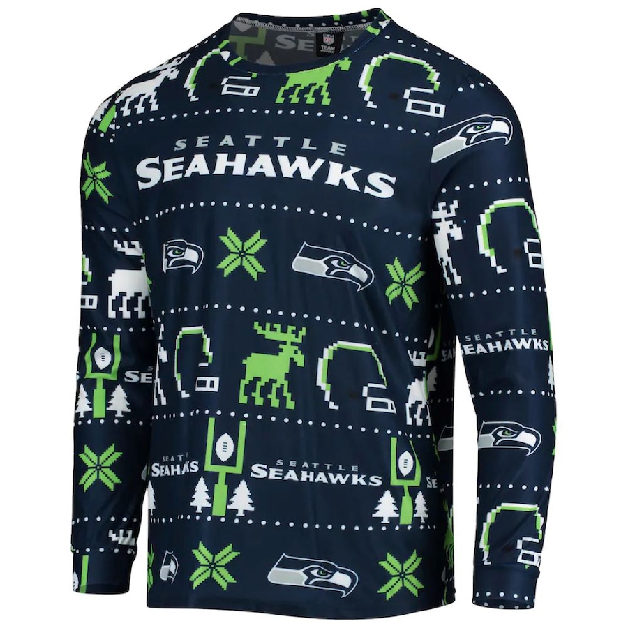 Image 721236_ALTMORE1.jpg, Product 721-236 / Price $99.99, Men's Seattle Seahawks NFL Wordmark Ugly Pyjama Set from Fanatics on TSC.ca's Sports department