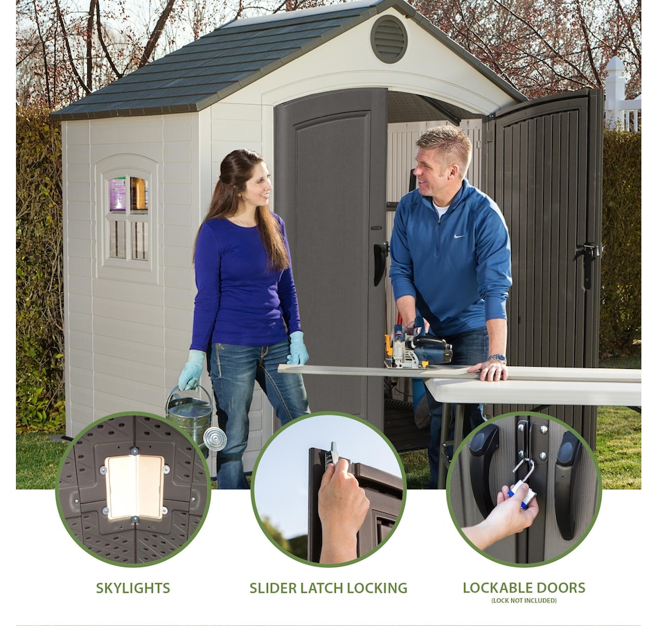 Image 721245_ALTMORE3.jpg, Product 721-245 / Price $1,999.99, Lifetime 8' x 5' Outdoor Storage Shed from Lifetime on TSC.ca's Home & Garden department