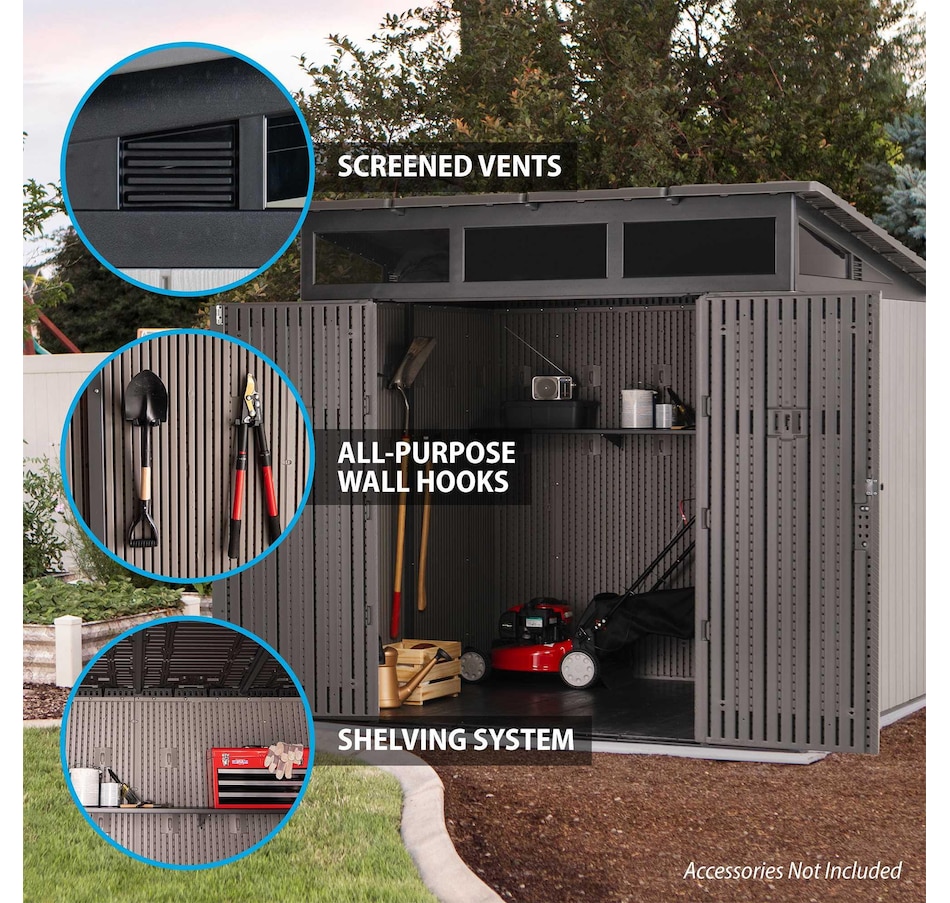 Image 721246_ALTMORE1.jpg, Product 721-246 / Price $2,699.99, Lifetime 8.3' x 8.3' Outdoor Storage Shed from Lifetime on TSC.ca's Home & Garden department