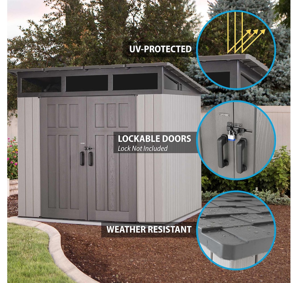 Image 721246_ALTMORE3.jpg, Product 721-246 / Price $2,699.99, Lifetime 8.3' x 8.3' Outdoor Storage Shed from Lifetime on TSC.ca's Home & Garden department