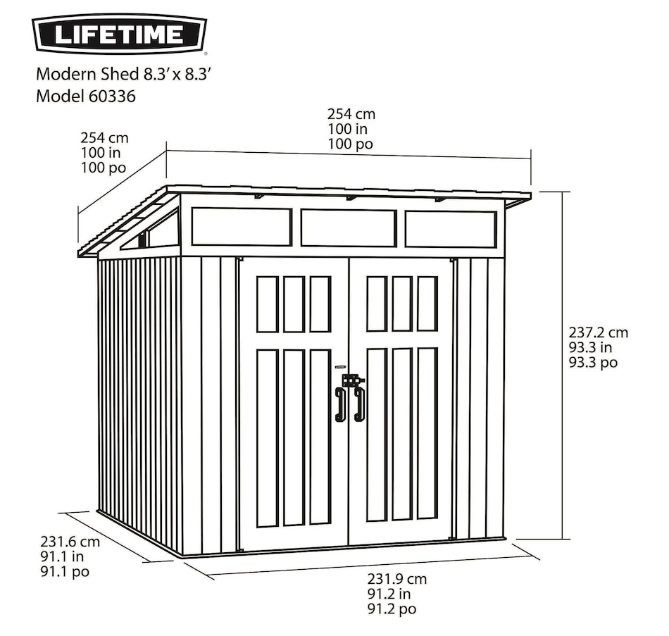Image 721246_ALTMORE6.jpg, Product 721-246 / Price $2,699.99, Lifetime 8.3' x 8.3' Outdoor Storage Shed from Lifetime on TSC.ca's Home & Garden department