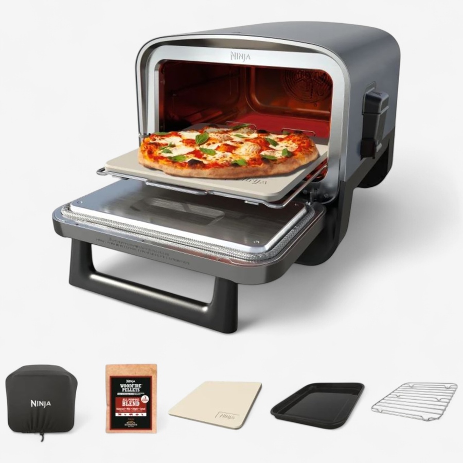 Image 721308.jpg, Product 721-308 / Price $499.99, Ninja OO101LWC Woodfire 8-in-1 Outdoor Oven, Pizza Oven from Ninja on TSC.ca's Kitchen department