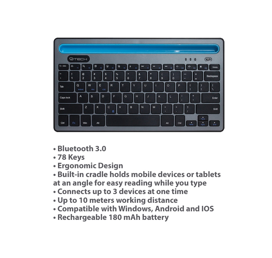 Image 721352_ALTMORE3.jpg, Product 721-352 / Price $39.99, CJ Tech Slim Wireless Bluetooth Keyboard from CJ Tech on TSC.ca's Electronics department