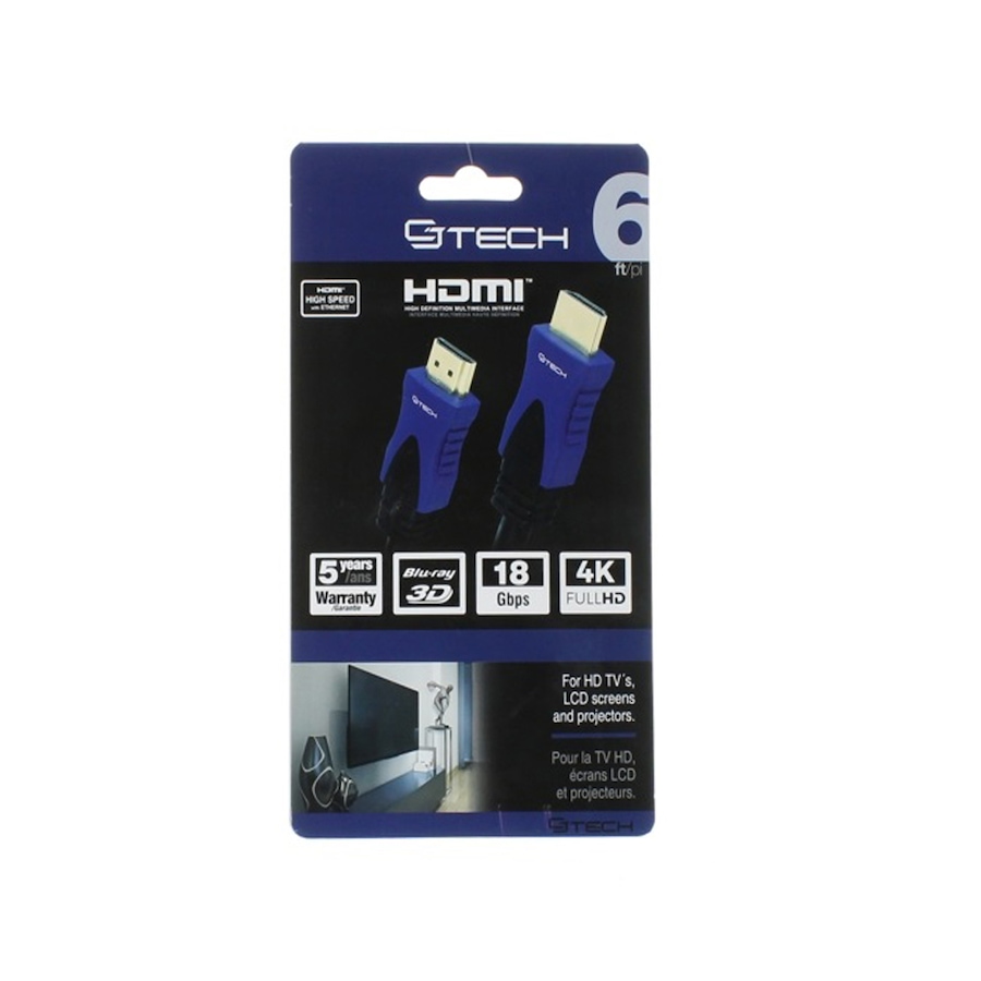 Image 721360_ALTMORE2.jpg, Product 721-360 / Price $17.99, CJ Tech 4K 3D HDMI 2.0 Cable (6') from CJ Tech on TSC.ca's Electronics department