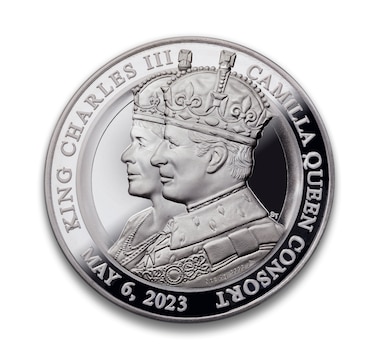 The Coronation of King Charles III and Queen Camilla Five-Ounce Fine Silver Medallion