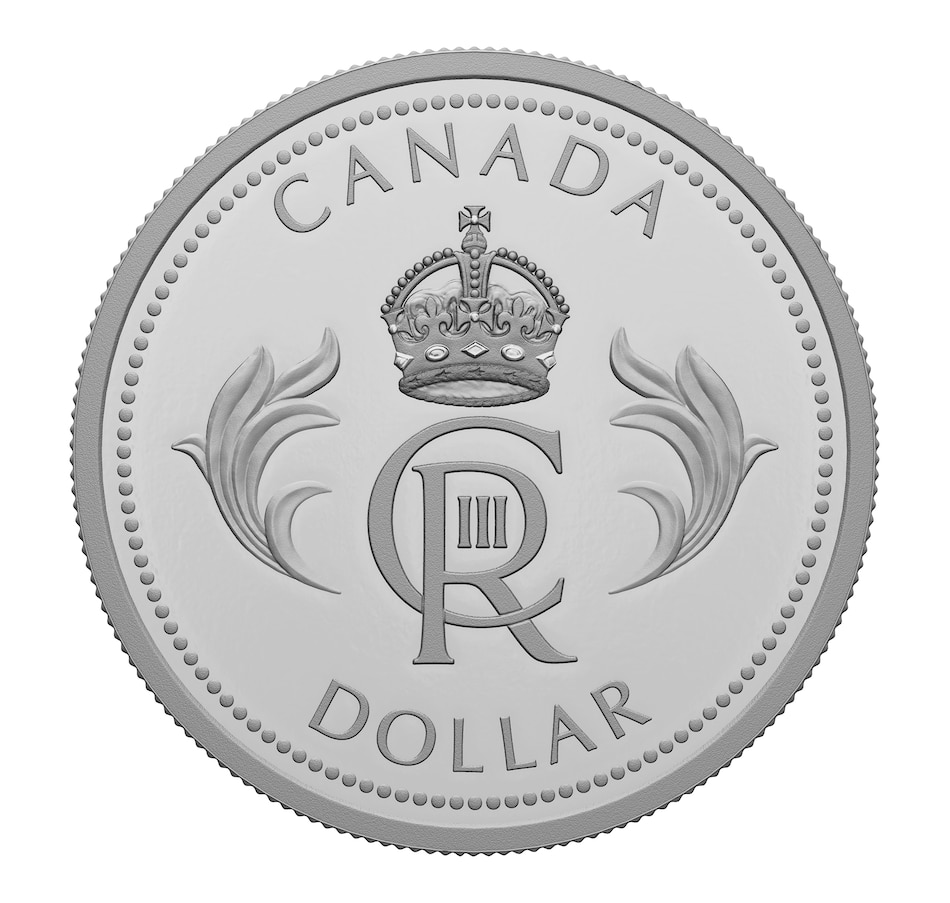 Image 721387.jpg, Product 721-387 / Price $69.95, 2023 $1 Fine Silver Coin King Charles III Royal Cypher Silver Dollar from Royal Canadian Mint on TSC.ca's Coins department