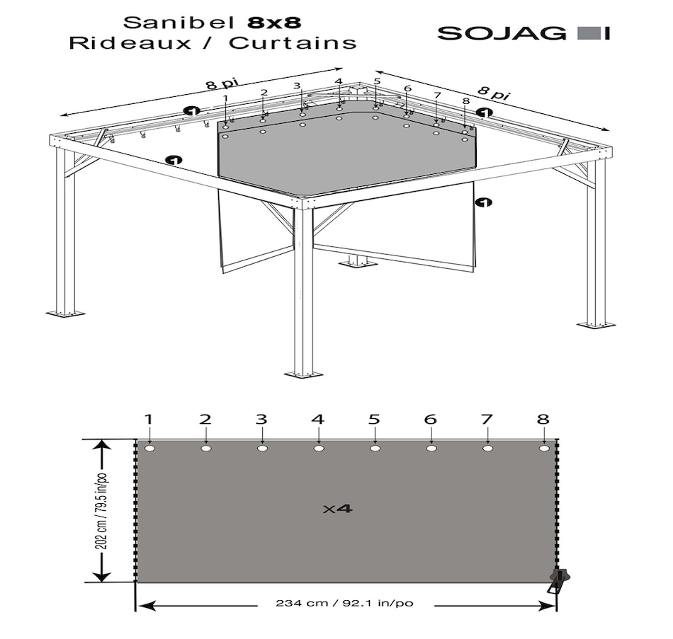 Image 721468_ALTMORE4.jpg, Product 721-468 / Price $269.99, Sojag Sanibel Brown Polyester Curtains from Sojag on TSC.ca's Home & Garden department