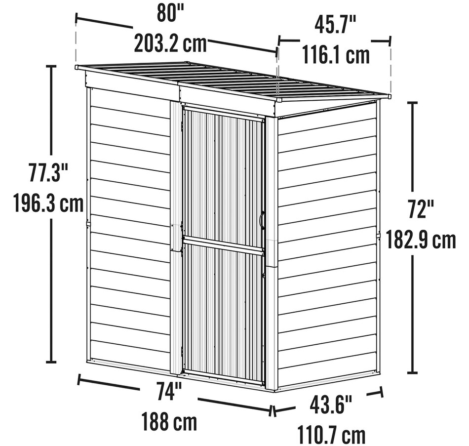 Image 721472_ALTMORE6.jpg, Product 721-472 / Price $579.99, Arrow Shed-in-a-Box Steel Outdoor Storage Shed (6' x 4', galvanized) from Arrow on TSC.ca's Home & Garden department