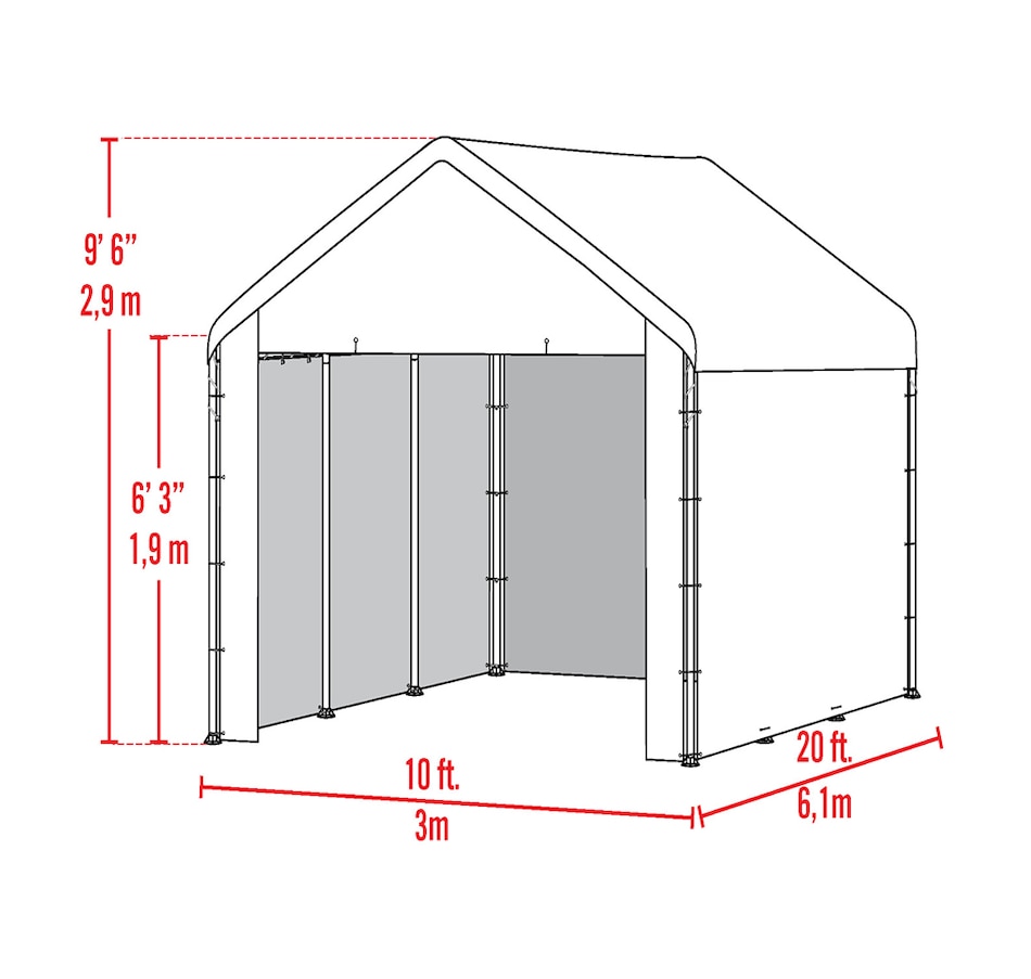 Image 721474_ALTMORE2.jpg, Product 721-474 / Price $129.99, Shelterlogic Canopy Enclosure Kit for the MaxAP (10' x 20') from ShelterLogic on TSC.ca's Home & Garden department