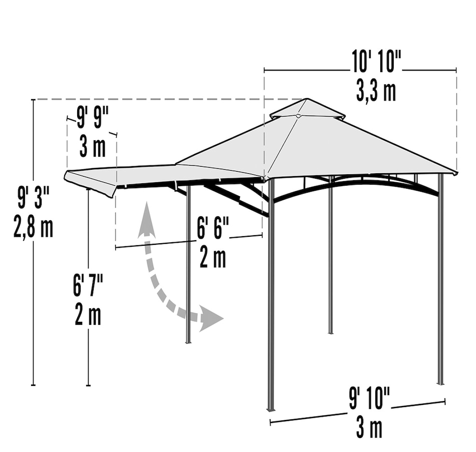 Image 721482_ALTMORE3.jpg, Product 721-482 / Price $399.99, Shelterlogic Redwood Gazebo (11' x 11') from ShelterLogic on TSC.ca's Home & Garden department