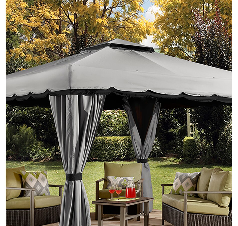Image 721485_ALTMORE6.jpg, Product 721-485 / Price $599.99, Sojag Outdoor Roma Fabric Soft-Top Gazebo Sun Shelter (10' x 12') from Sojag on TSC.ca's Home & Garden department