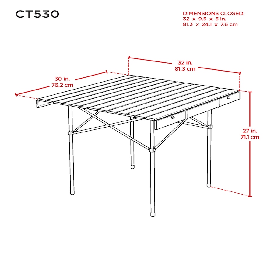 Image 721517_ALTMORE4.jpg, Product 721-517 / Price $84.99, Camp and Go Roll Top Table (30") from Camp and Go on TSC.ca's Health & Fitness department
