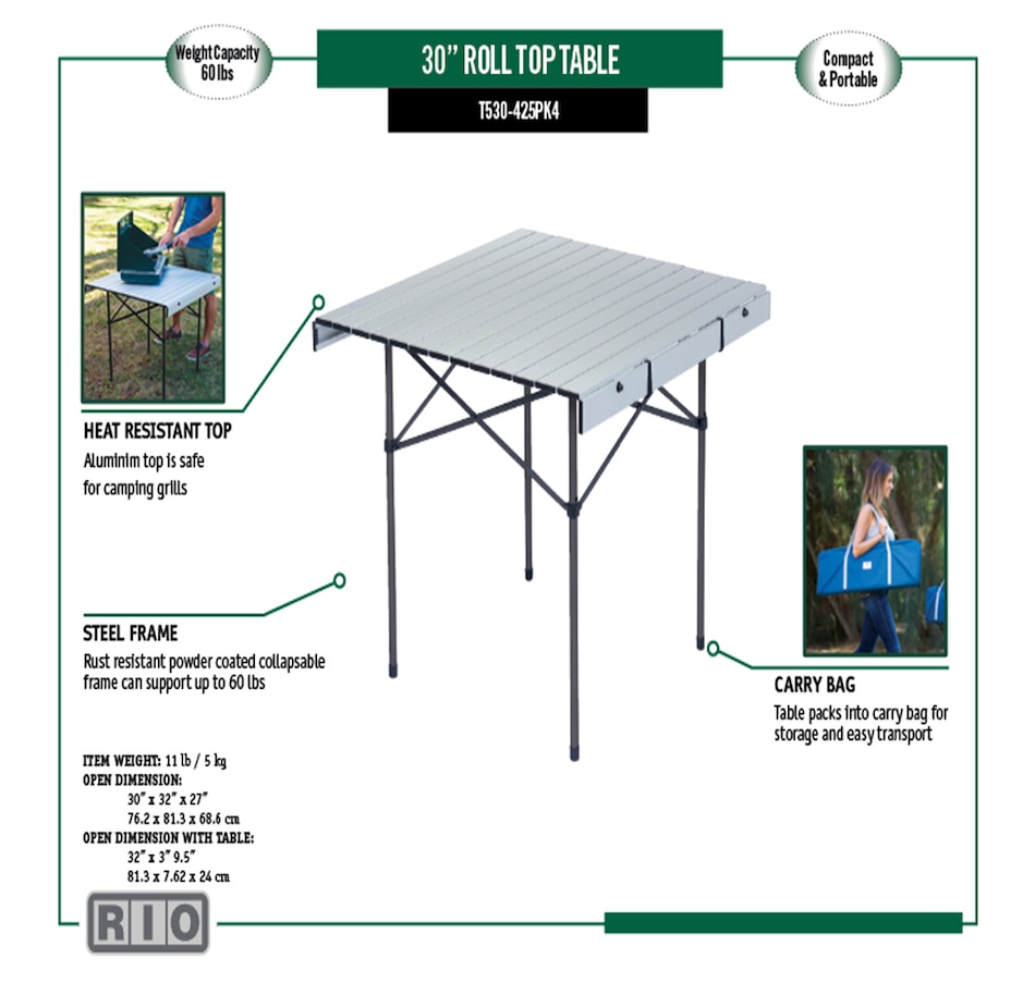 Image 721517_ALTMORE6.jpg, Product 721-517 / Price $84.99, Camp and Go Roll Top Table (30") from Camp and Go on TSC.ca's Health & Fitness department