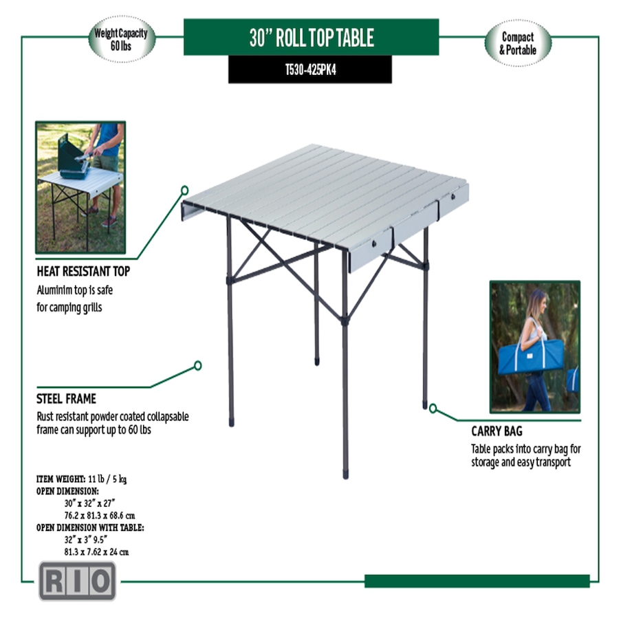 Image 721517_ALTMORE6.jpg, Product 721-517 / Price $84.99, Camp and Go Roll Top Table (30") from Camp and Go on TSC.ca's Health & Fitness department