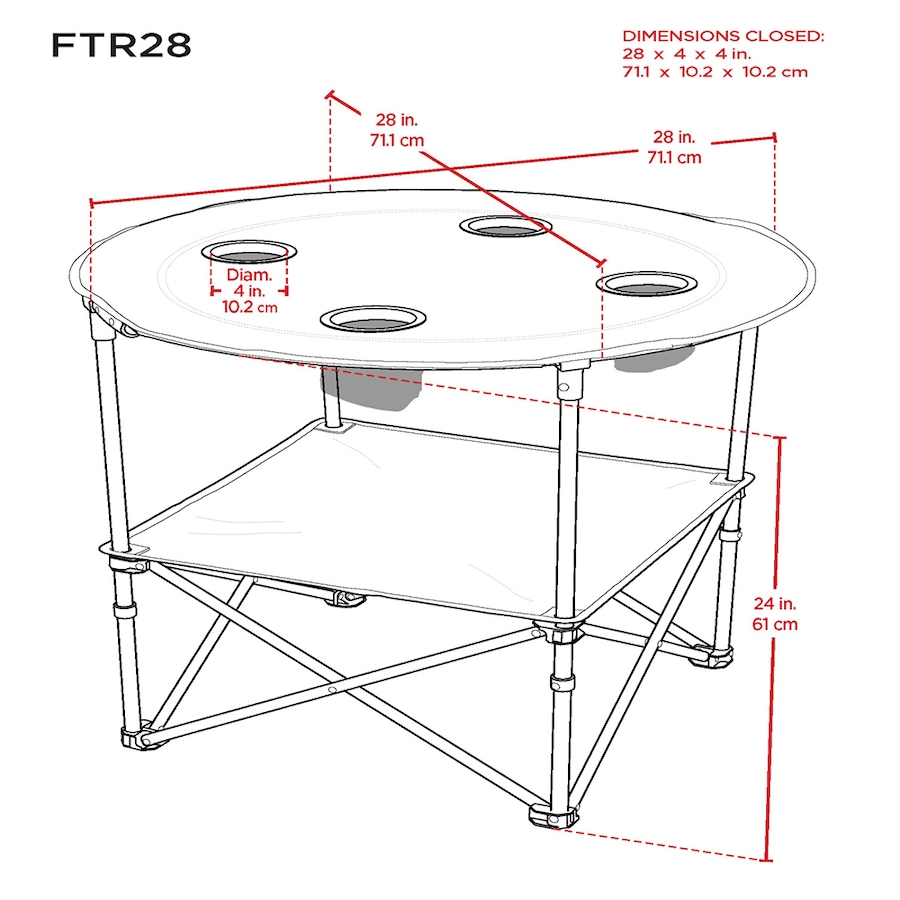 Image 721518_ALTMORE6.jpg, Product 721-518 / Price $49.99, Camp And Go Round Portable Table 28" Diameter Fabric from Camp and Go on TSC.ca's Health & Fitness department