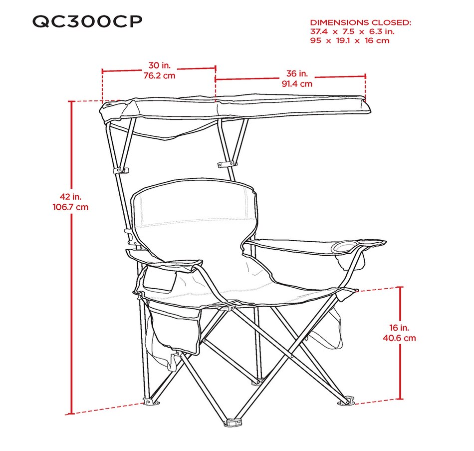 Image 721522_ALTMORE4.jpg, Product 721-522 / Price $59.99, Camp and Go Max Shade Quad Camping Chair from Camp and Go on TSC.ca's Health & Fitness department