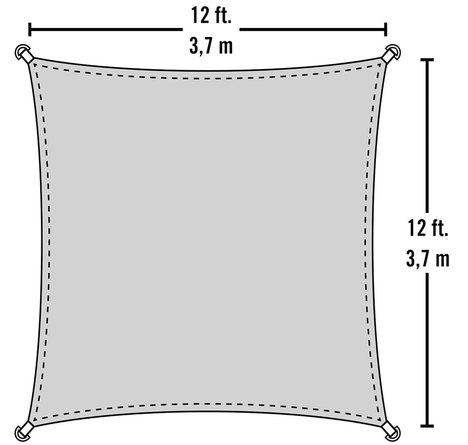 Image 721526_ALTMORE3.jpg, Product 721-526 / Price $99.99, Shelterlogic Shade Sail Square Heavyweight 12' x 12' from ShelterLogic on TSC.ca's Home & Garden department